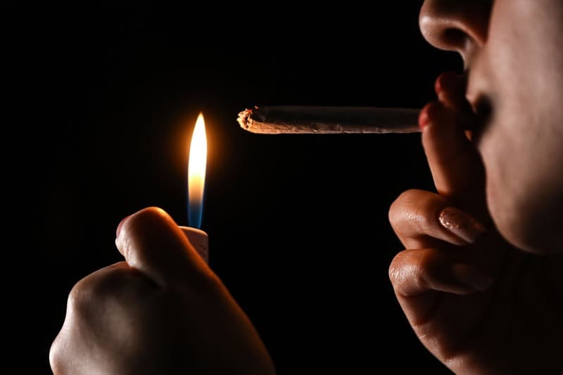 ketamine joint is being smoked