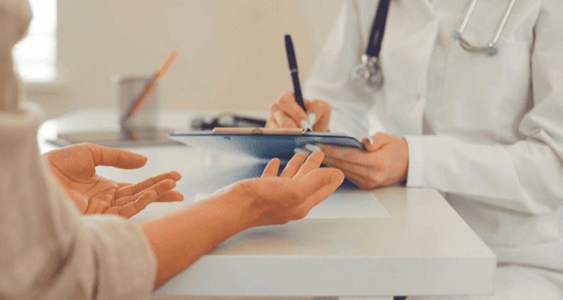 Person concerned about digital privacy and mental health records