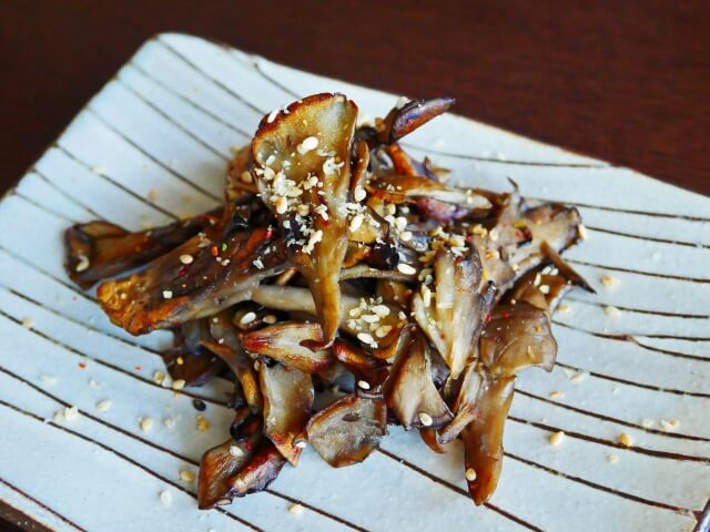 Traditional Japanese dish served on a wooden table